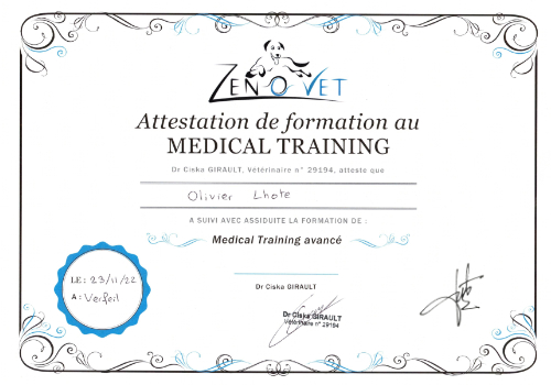 Formation Medical Training - Par le Docteur Vétérinaire Ciska Giraud